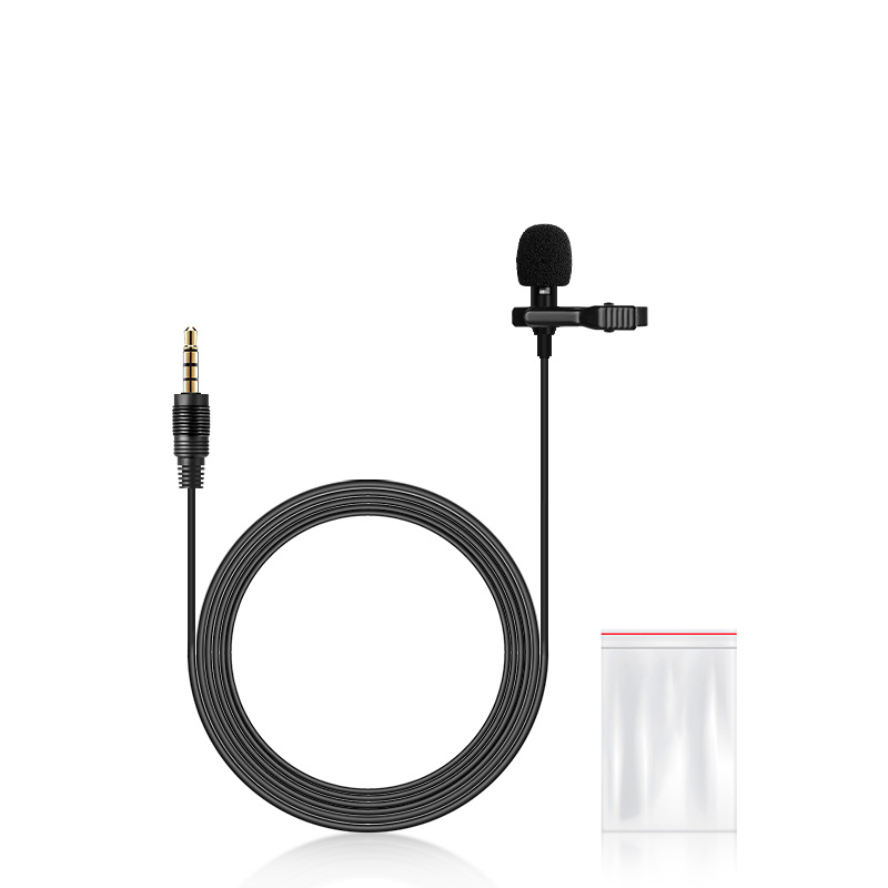 KATELEIYU Omnidirectional Metal 3.5mm Lavalier Smart Phone Recording Microphone bluetooth Mini Lapel Mic For PC Laptop camera: Single microphone