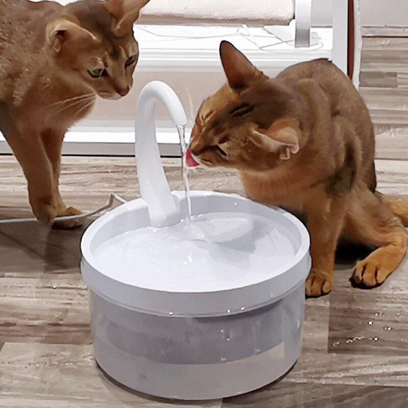 Intelligent Cat Drinking Water Fountain USB Automatic Circulating Water Dispenser Drinking Fountain With Sensor Indoor Fountains