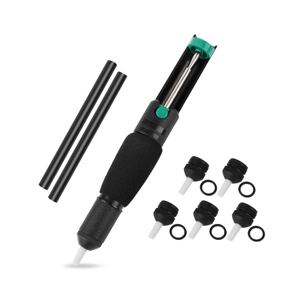 Soldering Iron Suction Pump Remover Solder Sucker Press Removal Pen Househole Work Tool with Replacement Nozzles: Type 5