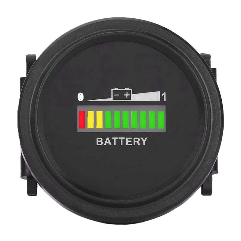 12V/24V/36V/48V/72V LED Digital Battery Indicator Waterproof Meter Gauge Battery Indicator for Go-Lf Ca-Rt: Default Title