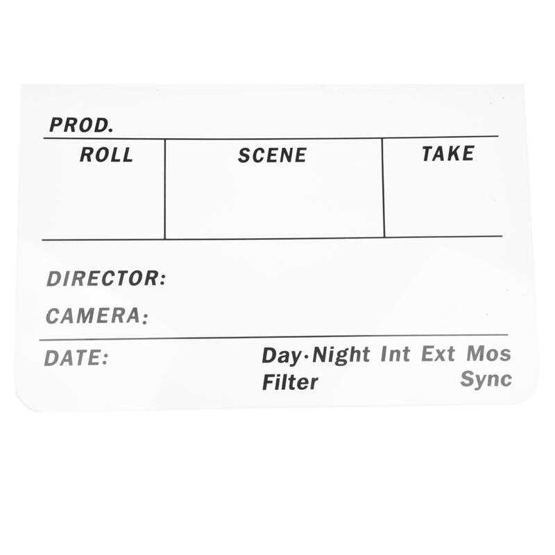 Generic Acrylic Colorful Clapperboard TV Film Movie Slate Cut Role Play Prop Hollywood