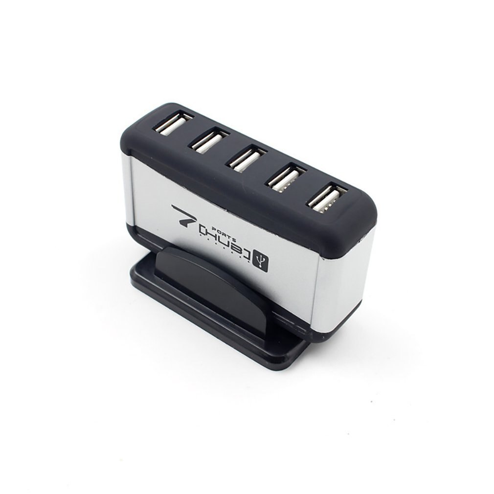 Vertical 7 ports Hub Distributor USB Hub with Base Power Supply External Splitter 480Mbps Plug Play Not Suit Mac OS X
