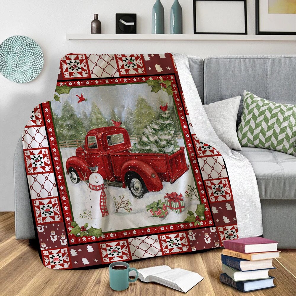 Onglyp god christmas pledd sherpa fleece varmt pledd til sofaseng sofa tv plysj hele sesongen teppe kaster jul hjemmeinnredning: type 3 / 130 x 150cm