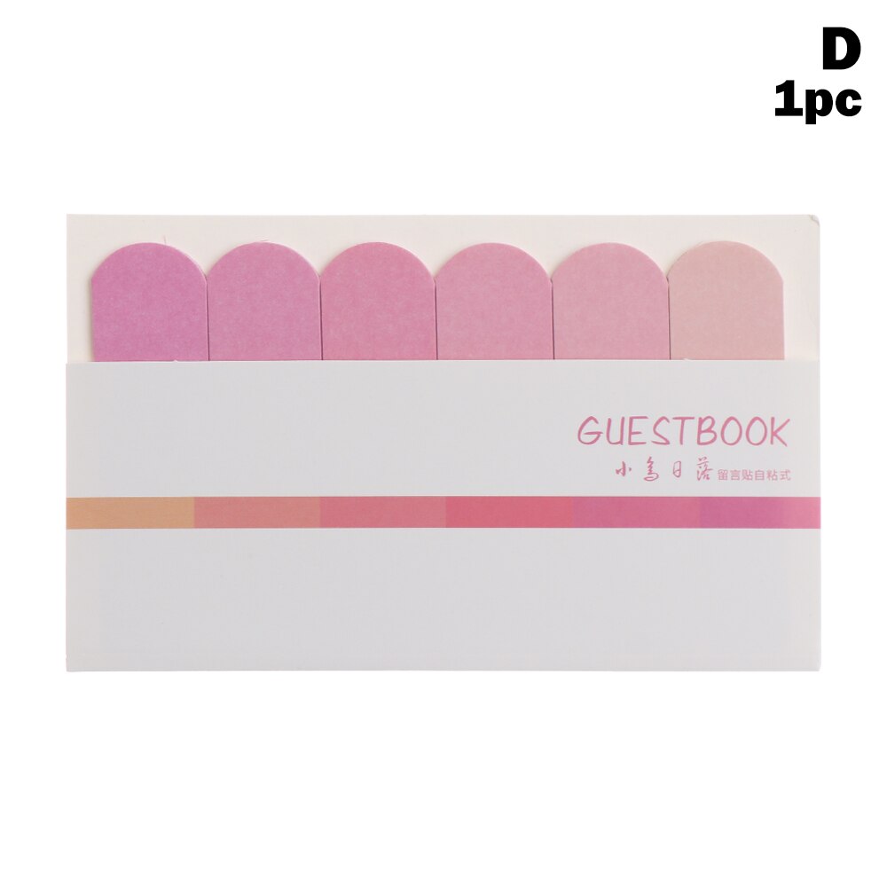 Schoolbenodigdheden Notes Memo Pad Paster Stickers Kawaii Snoep Gekleurde Stick Markers Notebook Pagina Index Vlag Sticky: D