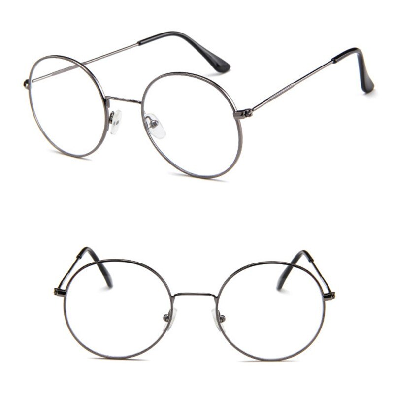 Rustige stijl unisex koreaanse stijl ronde montuur heldere lenzen bril leesbril optische bril: En
