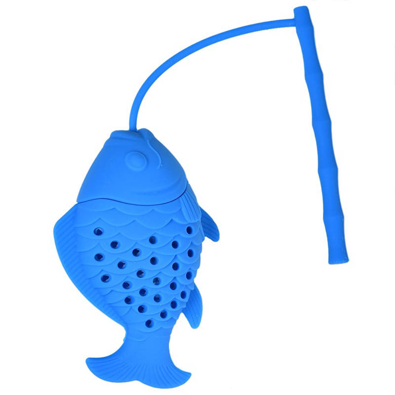 Silicone Tea Infuser FIsh Shaped Tea Strainer Kitchen Supplies Non-toxic Teapot Accessory