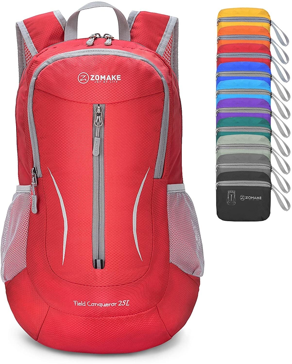 Zomake-Mochila pequeña, ligera de 25 litros, puede sostener, adecuada para mujeres y hombres: Red.