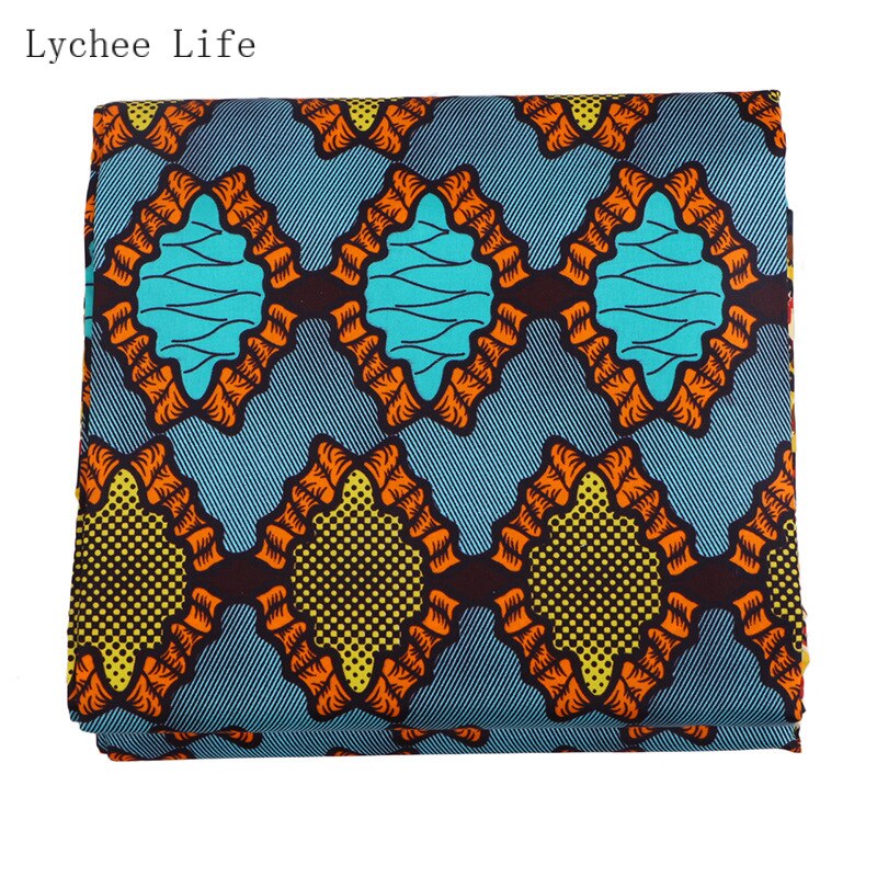 Lychee Leven Shell Gedrukt Polyester Batik Stof Ankara Afrikaanse Binta Echte Wax Stof Diy Vrouwen Jurk Maken Accessoires