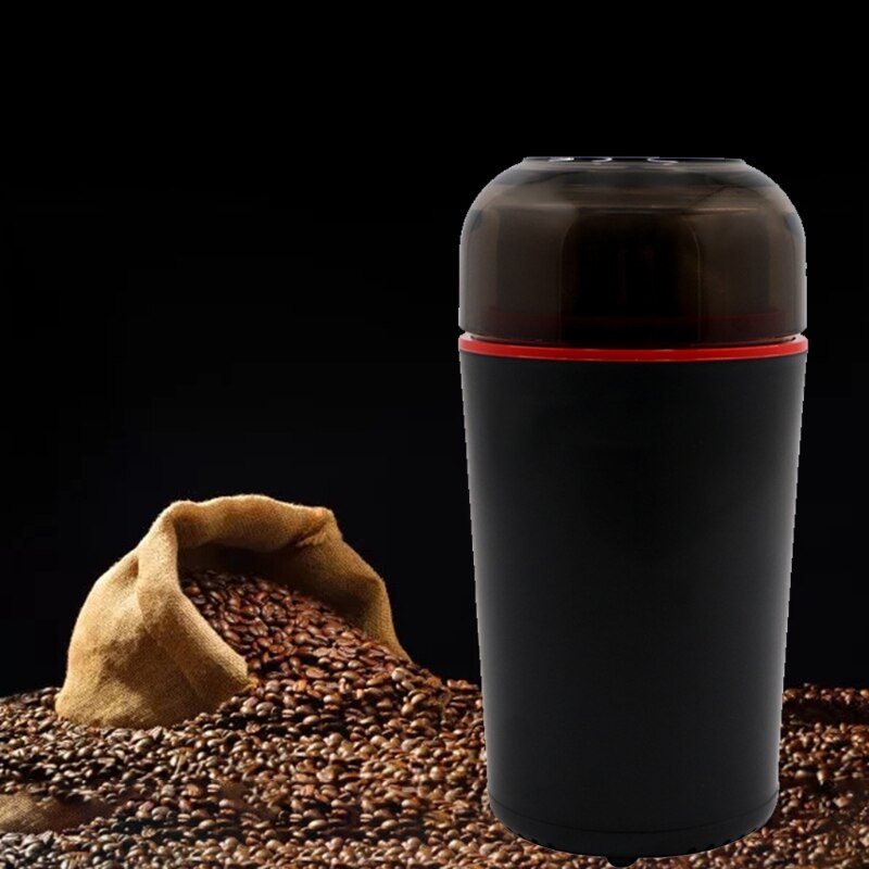 D0AB Mini Coffee Grinder Auto Coffee Bean Grind Mill EU Plug 4 Stainless Steel Blade