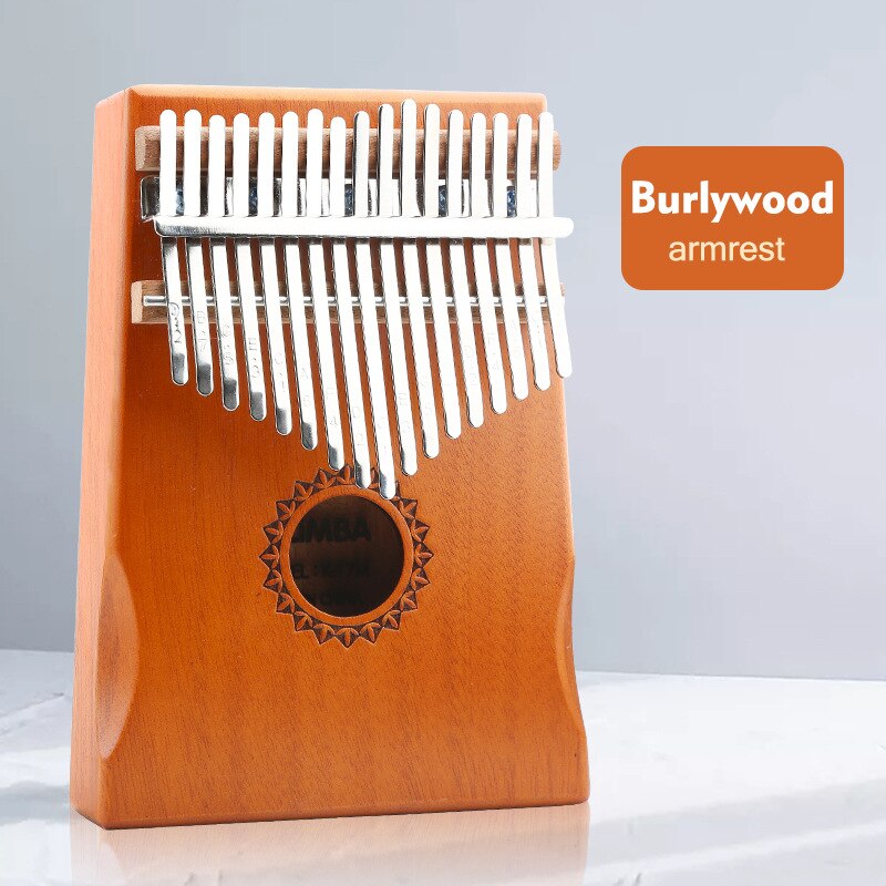 17 Keys Kalimba Thumb Piano African Instrument Mahogany Body Musical Instrument Music Instrument Beginner Kalimba: Brown 2