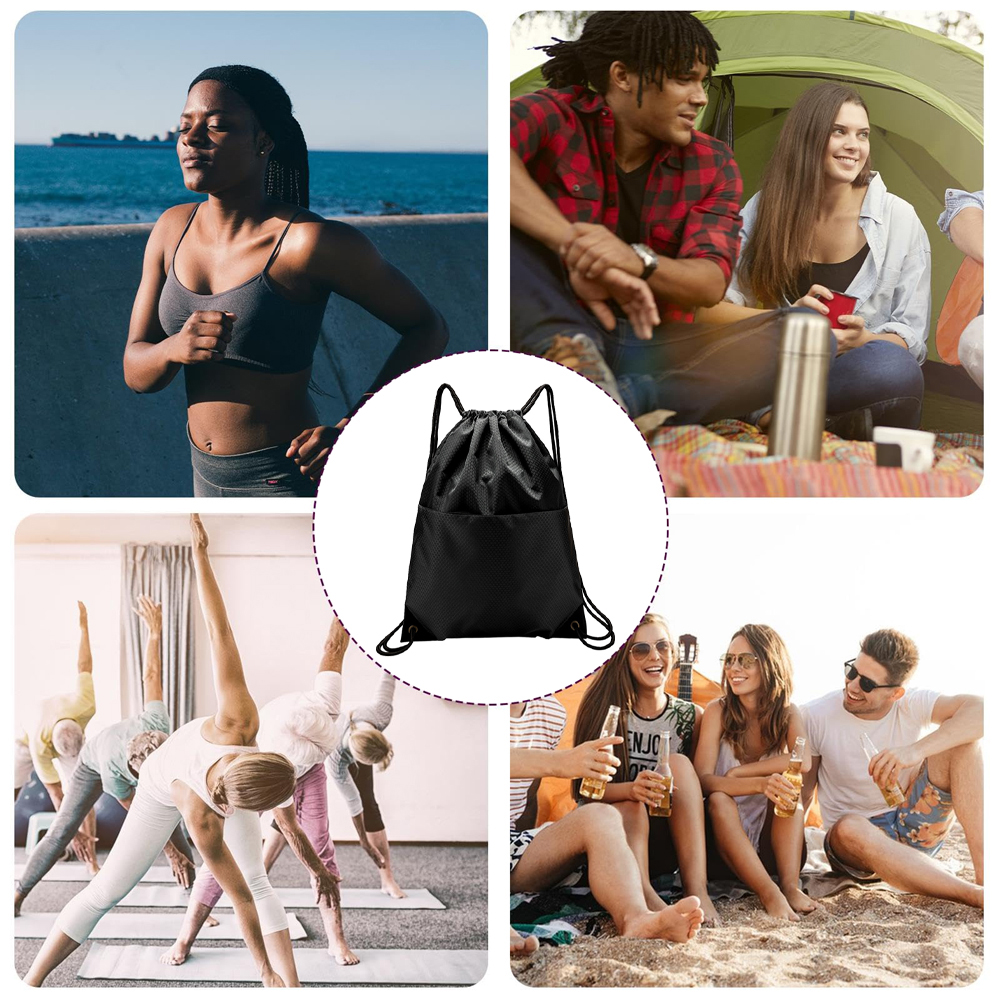 Trekkoord Rugzak Waterdicht Touw Basketbal Volleybal Tas Sport Fitness Rits Rugzak Mannen En Vrouwen Outdoor Sporttas