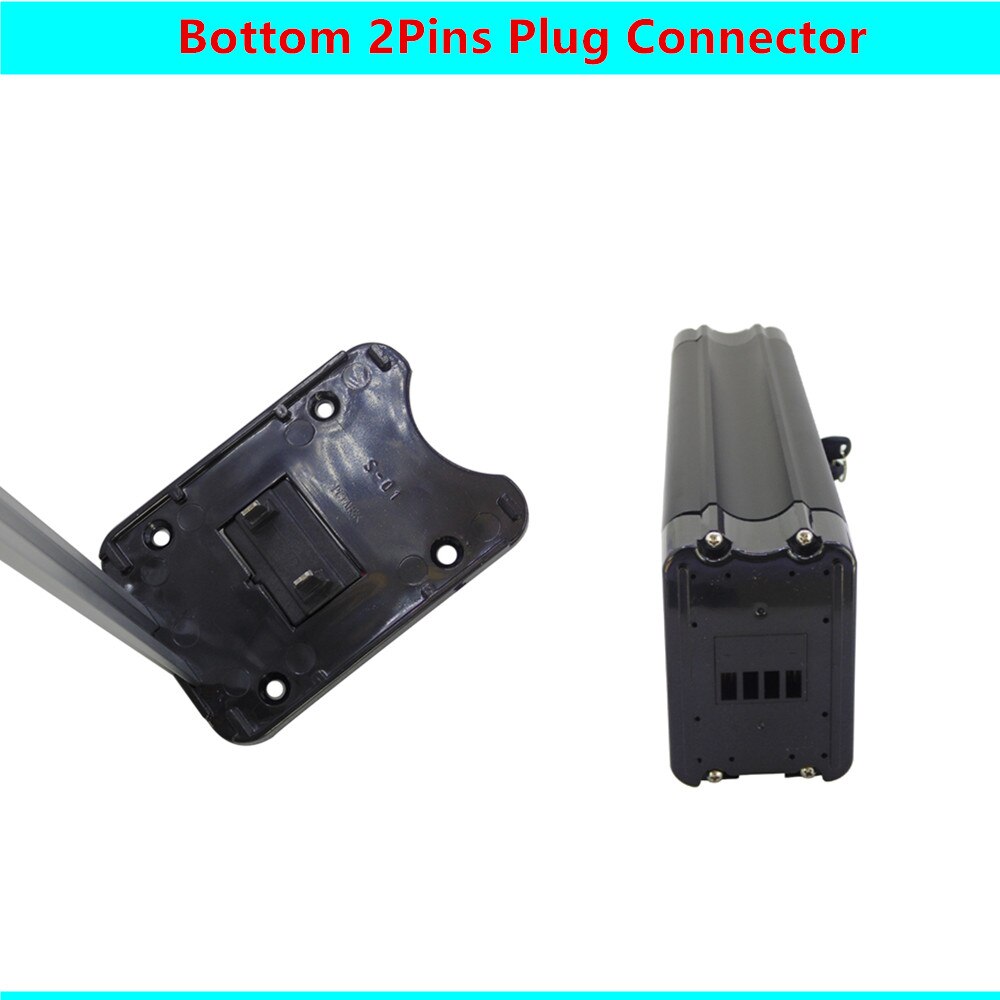 Bottom Plug Connector Silver Fish Ebike Battery Box with USB 24v 36v 48v 52v City Bike Folding Bike Fat Bike E-bike Battery Box