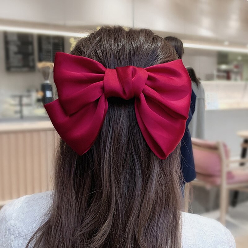 MeiLD Red Big Bow Hairwear retro della testa Lolita accessori per capelli primavera fermaglio per capelli corda fascia per capelli giapponese copricapo Clip marea