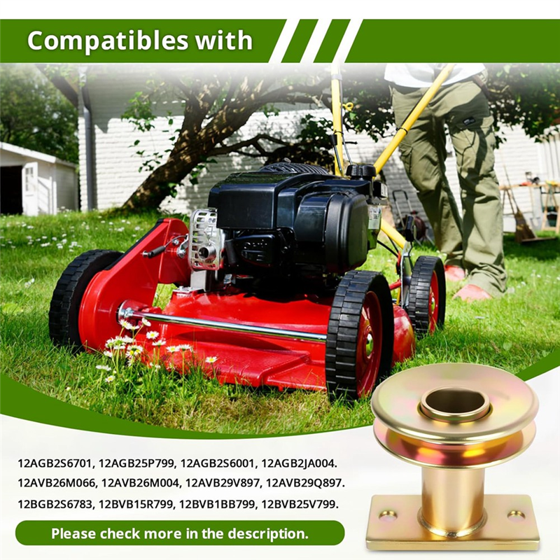 Mcs -687-02528 gräsklipparknivadapter med remskiva, för mtd, cub cad et och troy-bilt traktorer, , 25mm drivremskivsadapterbult
