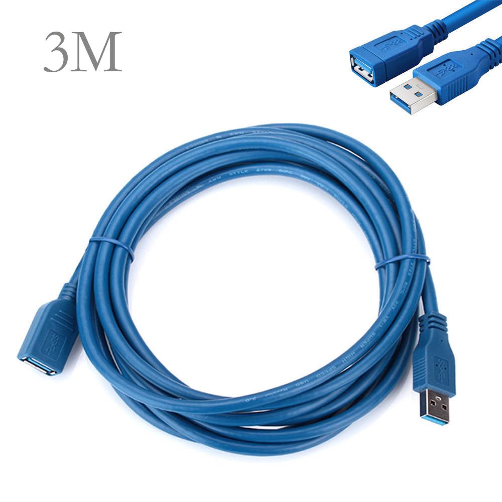 Usb 3.0 a hannkontakt til hunnkontakt 1.5m og 3m/10ft superrask skjøteledningsledning: 3m