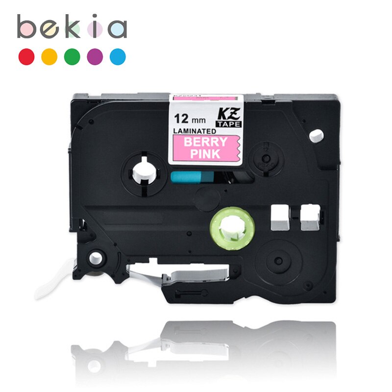 Beautiful patterns compatible laminated tze 131 tze 231 tze 631 12mm tze tape tze -231 tz-231 for brother p-touch printer label tape: White on berry pink