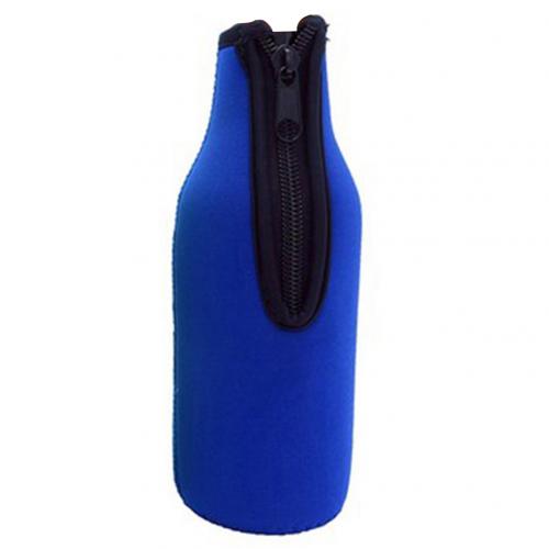 330ml Zip Beer Bottle Sleeves Holder Thick Home Bar Neoprene Insulated Cover: Blue