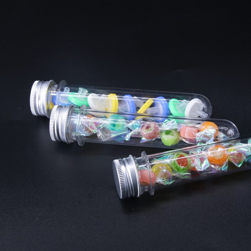 1PCS Plastic Test Tubes 40ml With Aluminum Cap Bottles Lab Equipments 14×25mm