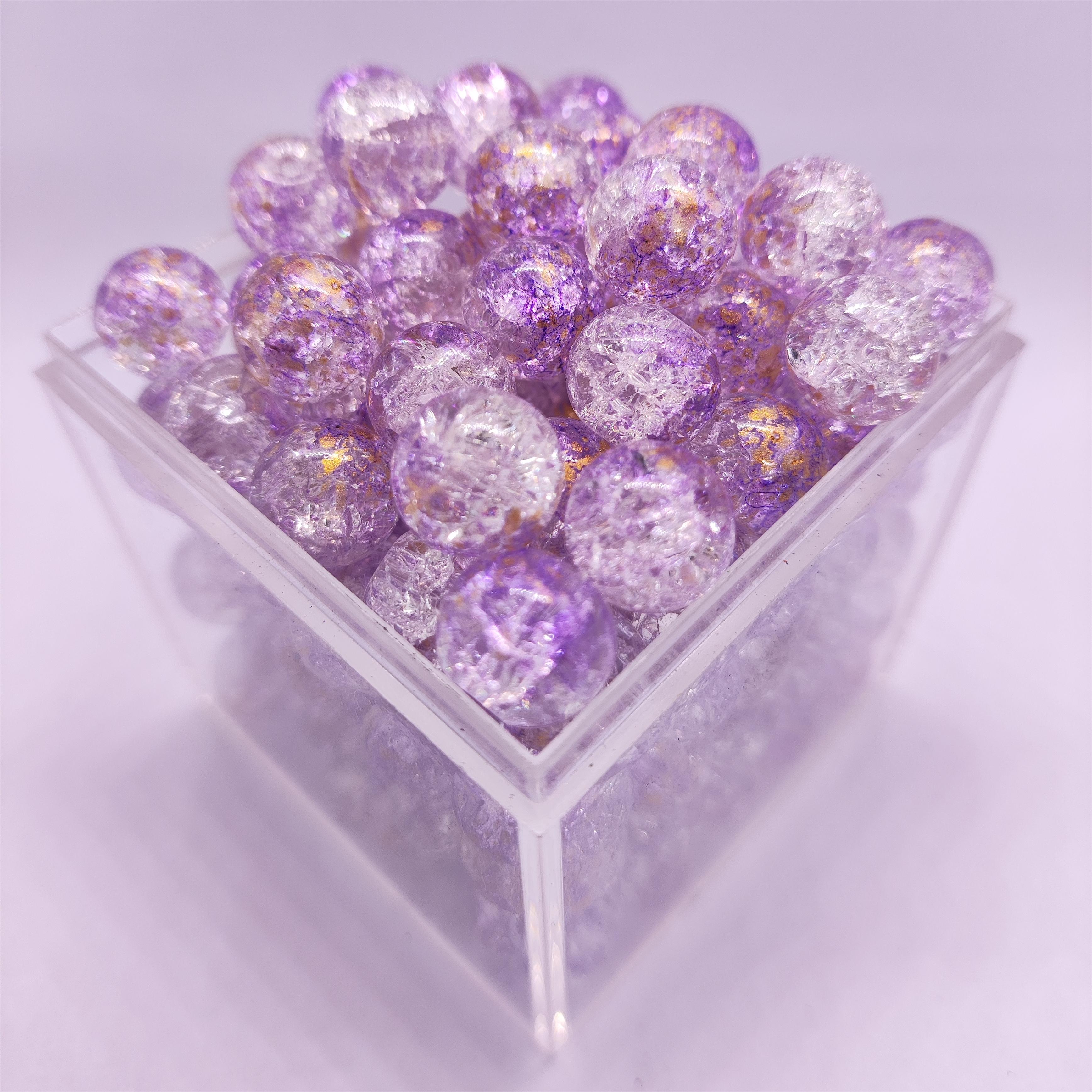 10mm 20 Uds. Cuentas de dos colores degradadas hechas a mano Diy chica hermosa pulsera de Multicolor collar cuentas sueltas joyería de hadas: Plata