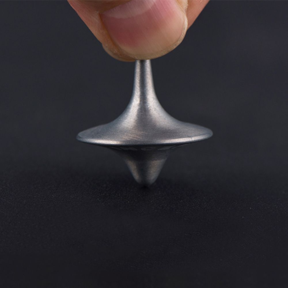 Metal Gyro Great Accurate Silver Spinning Top Movie Totem Print Spinning Top and