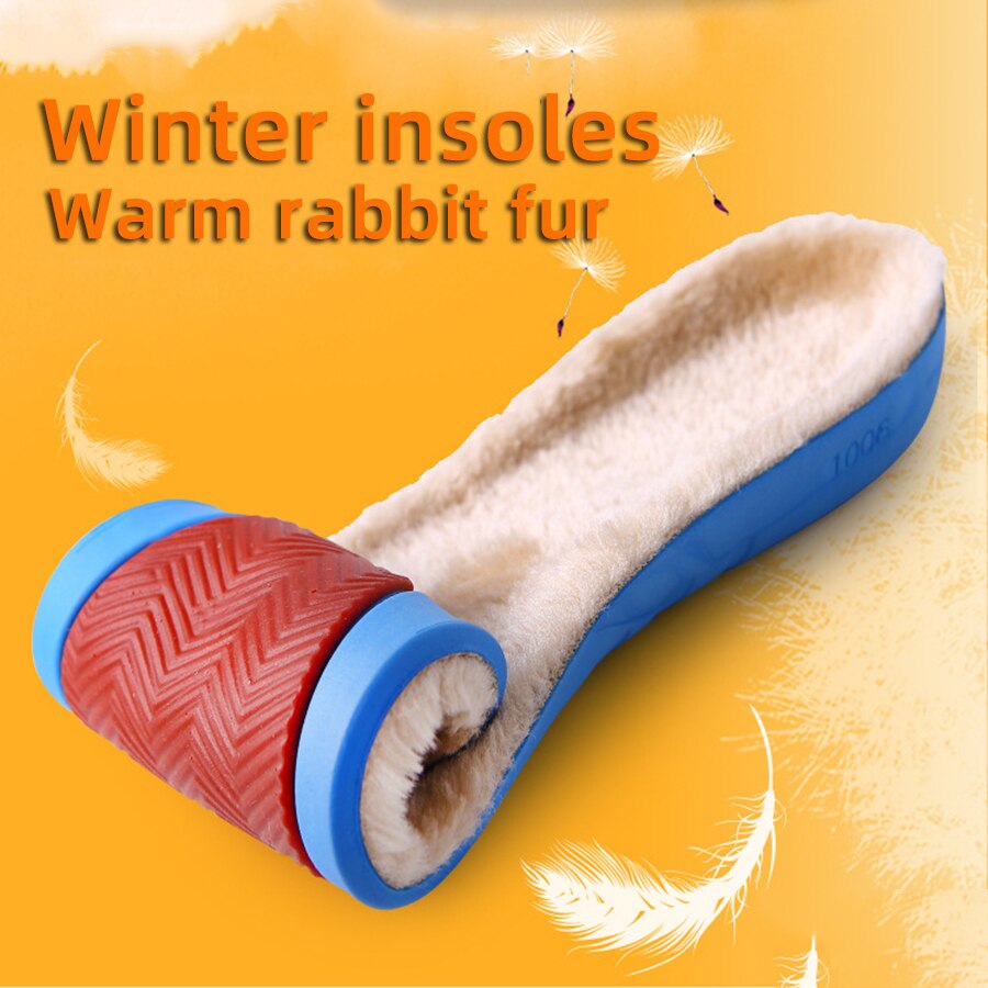 Halten Warm Beheizte Einlegesohlen Verdicken Kaninchen fell warme einlegesohle Orthopädische Einlegesohlen Flache Füße Arch Unterstützung Für Mann Frau winter schuhe pad