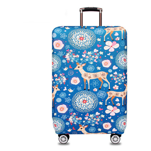 Travel Luggage Cover Suitcase Case Protector XL Travel Luggage Case Protective Floral Prints Elastic Stretch Fabric Anti-dust: g / XL