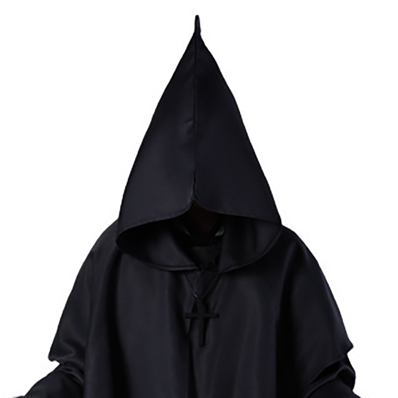 Manto de feiticeiro halloween medieval cristão frade sacerdote robes bruxa capa festa morte fantasma vampiro diabo cosplay trajes