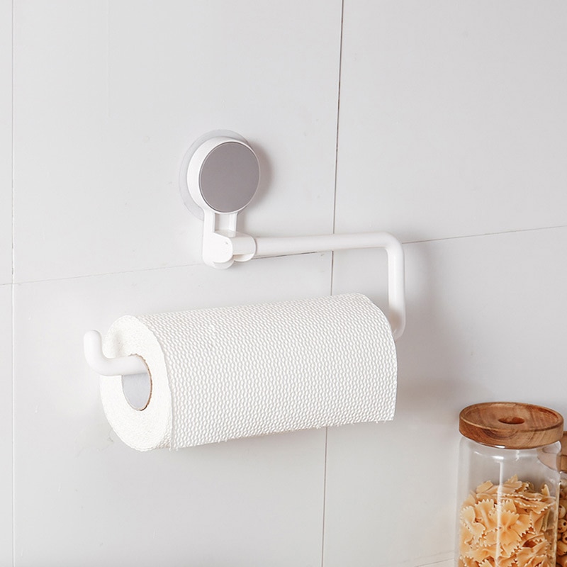 Køkkenpapirholder sticker rack rulleholder til badeværelse håndklædeholder pared dekoration tissue hylde organizer