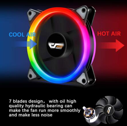 Aigo DR12 PRO Computer PC Case Fan RGB Adjust LED Fan Speed 120mm Quiet Remote AURA SYNC Computer Cooler Cooling RGB Case Fans