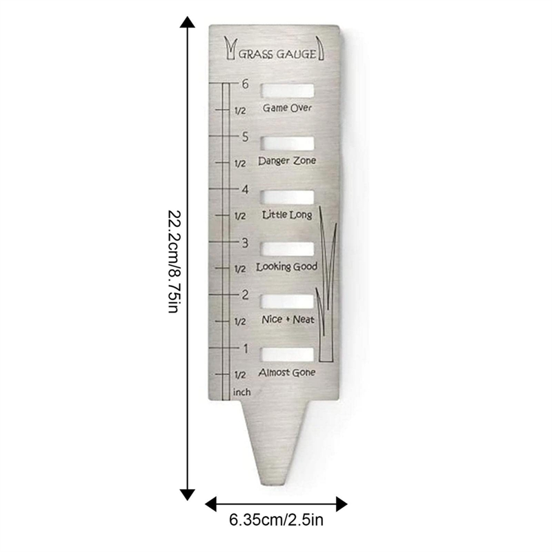 A02F-Lawn Grass Gauge - Stainless Steel Grass Gauges Gardening Grass Gauges For ,Lawn Tool Yard Landscaping Plant