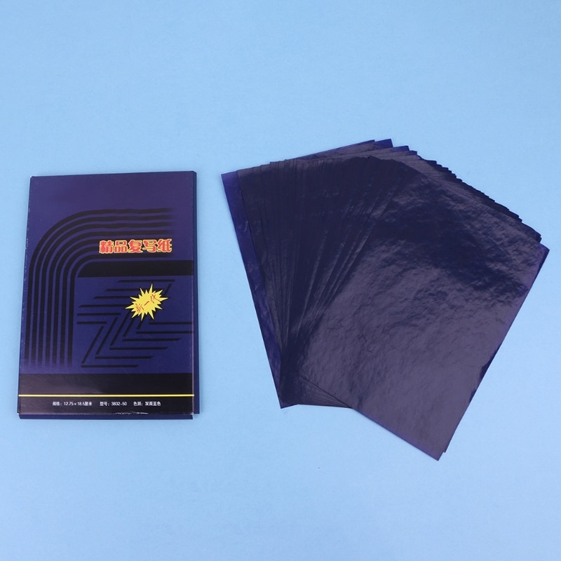 B-SKIN Plantilla de copiadora de carbono de doble cara 32K 50 hojas transferencia de papel suministros de papelería