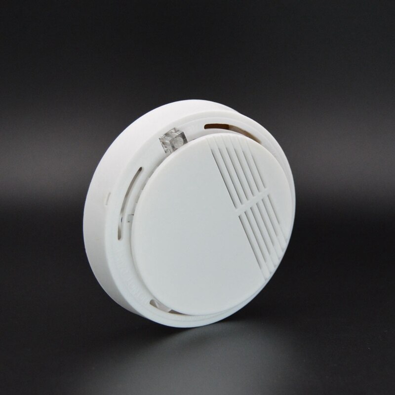 9V/168 433Mhz Wireless Smoke Detector for Wifi / Pstn / Gsm Home Security System White Plastic
