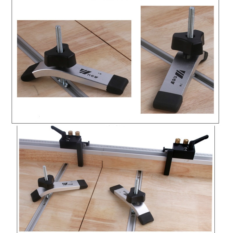 Træbearbejdning t-slot glidebane aluminiumslegering t-tracks geringsspor til træbearbejdningssav / fræsebord arbejdsbænk værktøj type -19