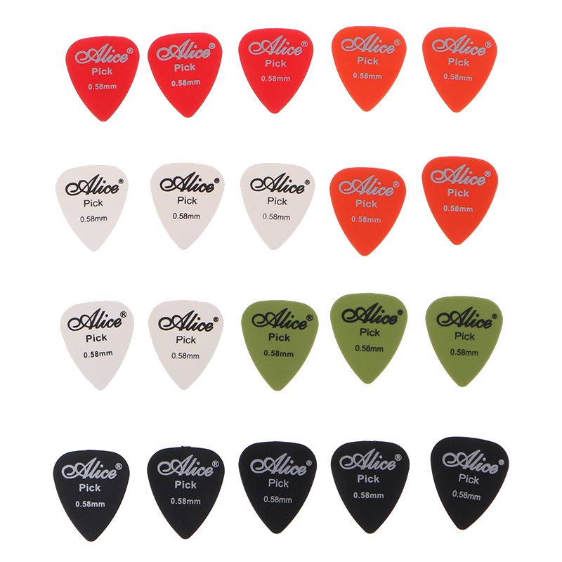 20 stk. 0.58mm glatte nylon gitarplekter plekter plekter holdbarhet: misligholde tittel