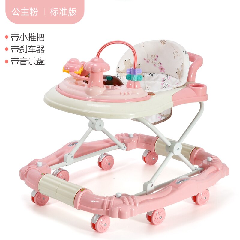 Multi-fonction bébé enfant en bas âge pousser anti-retournement walker 6-7-9-12 mois bébé jouets: Rose