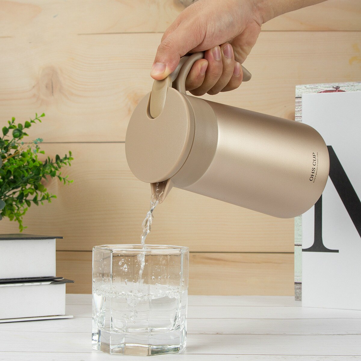 Kaffekanna isolering 800ml rostfritt stål dubbel kanna hem hotell restaurang vattenkokare verktyg