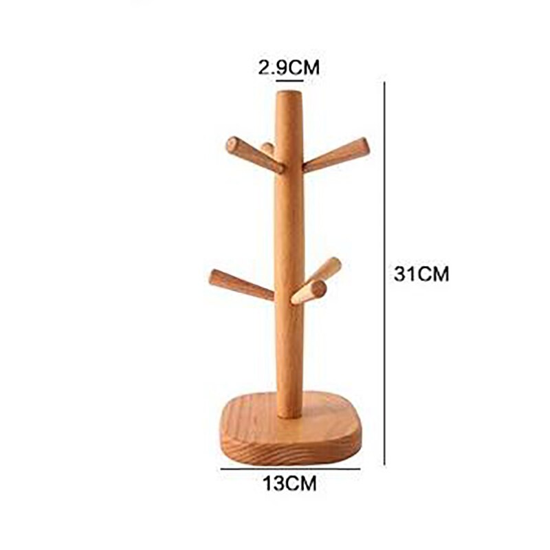 Porte-gobelet en bois, étagère de bureau pour salon, rangement des clés d&#39;entrée, porte-gobelet multifonctionnel, décoration de la maison, ornements de bureau: Default Title