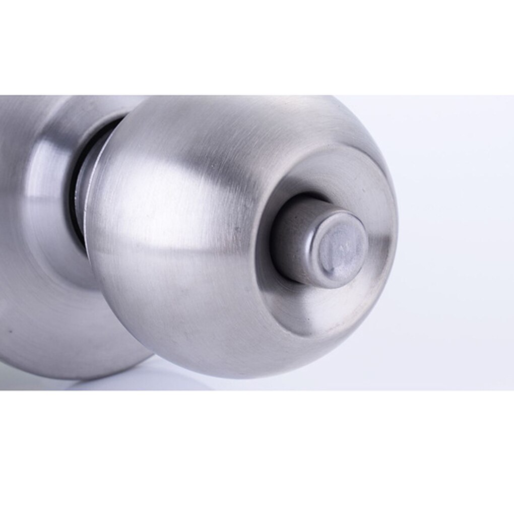Round Door Handle Knobs Lock Stainless Steel Bedroom Living Room Bathroom Entrance Door Lock with Key