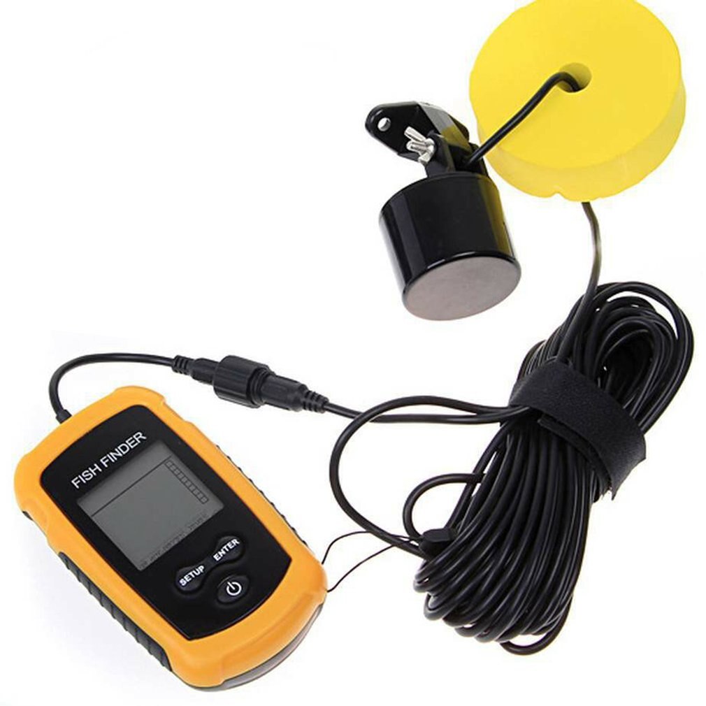 Buscador de peces portátil, Detector de peces, Sónar ultrasónico, con cable e inalámbrico, portátil, de cristal líquido