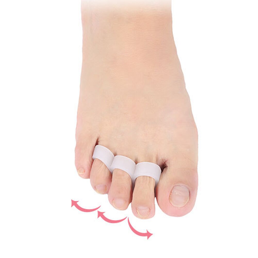 1 Pair Soft Claw Hammer Foot Toe Gel Pads Separator Crest Straightener Stretcher