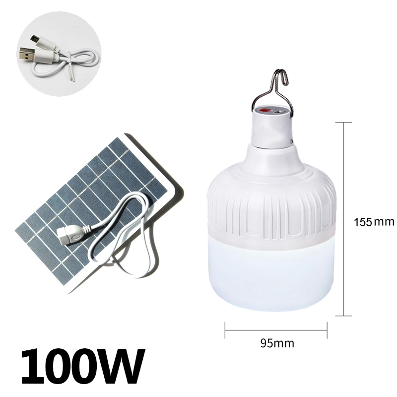 LED draagbare verlichting met zonnepaneel Outdoor USB oplaadbare noodlantaarns hangende camping spaarlamp tent tuin: ROSE