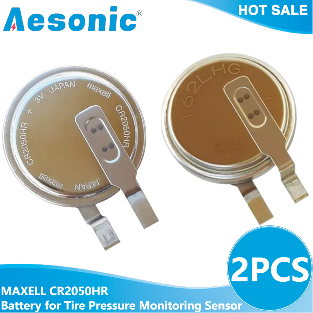 2PCS CR2050 CR2050HR BR2050 LM2050 2050 3V Batteria al litio per sensore di monitoraggio della pressione dei pneumatici Resistente alle alte temperature