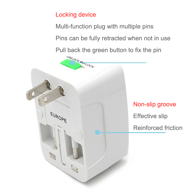 Common 250V 10A Universal EU UK AU US AC Travel Power plug Charger Adapter Abroad Conversion Adaptor Socket Global Plug