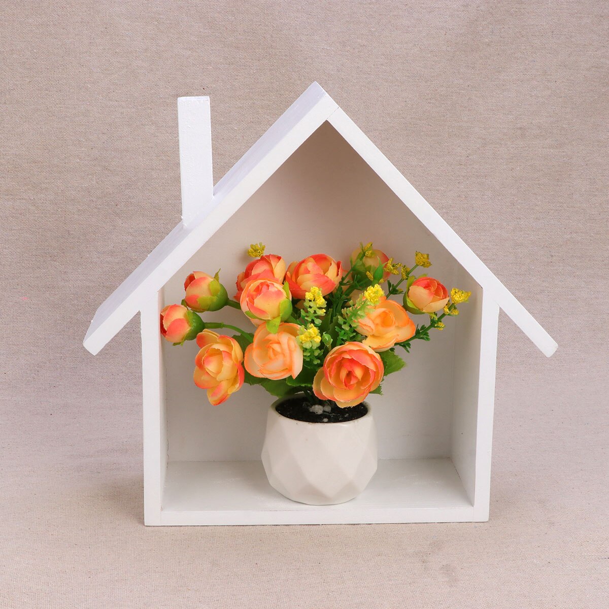 1 Pc Wall Shelf Wooden Storage Rack Storage Organizer Display Box for Office Bedroom