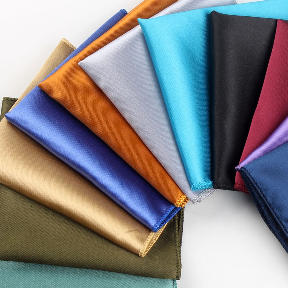 Foulards hankerchef Vintage soie Satin | Couleur unie anglais, costume hommes poche carré mouchoirs robe de mariage serviette de poitrine