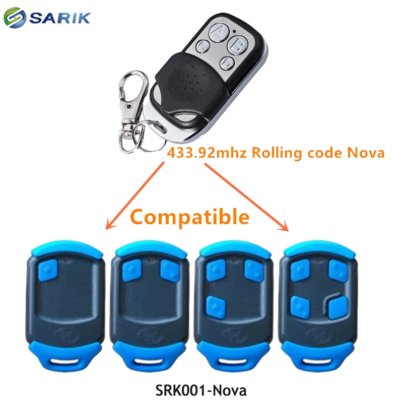 NOVA CENTURION 1,2,3,4 433mhz remote control rolling code / gate control / remote garage / garage command / remote controller