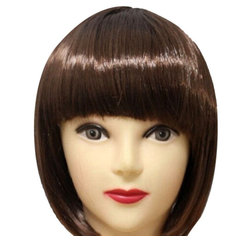 Women Short BOB Hair Wig Straight Bangs Cosplay Party Stage Show 13 Colors Party Supplies