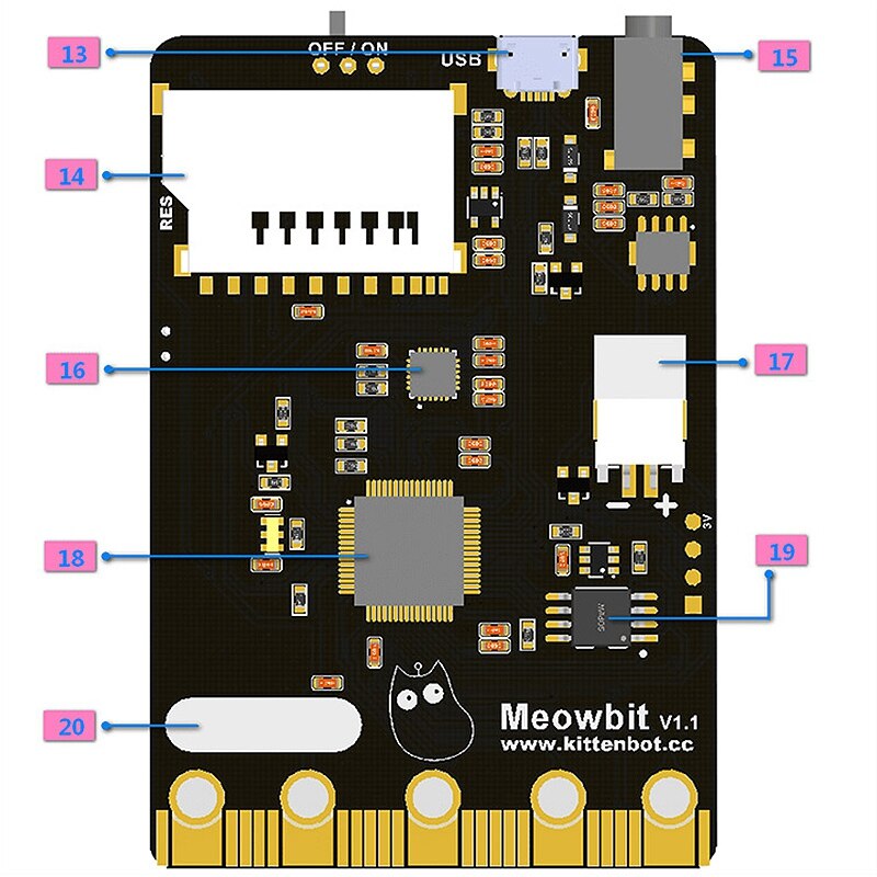 Development Board Compatibel met Micro: Bit Grafische Scratch3 Programmering Python
