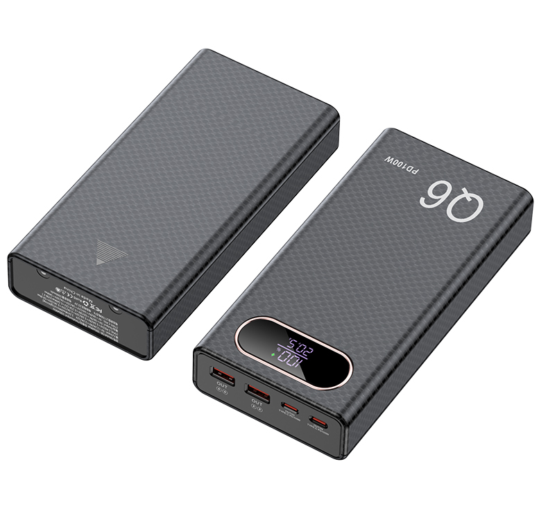 PD100W Schnelllade-Powerbank-DIY-Bausatz, 20 V, 5 A, 6 x 21700 Akku, hochwertig, sicher, kein Lözehn, wiederaufladbar: Schwarz