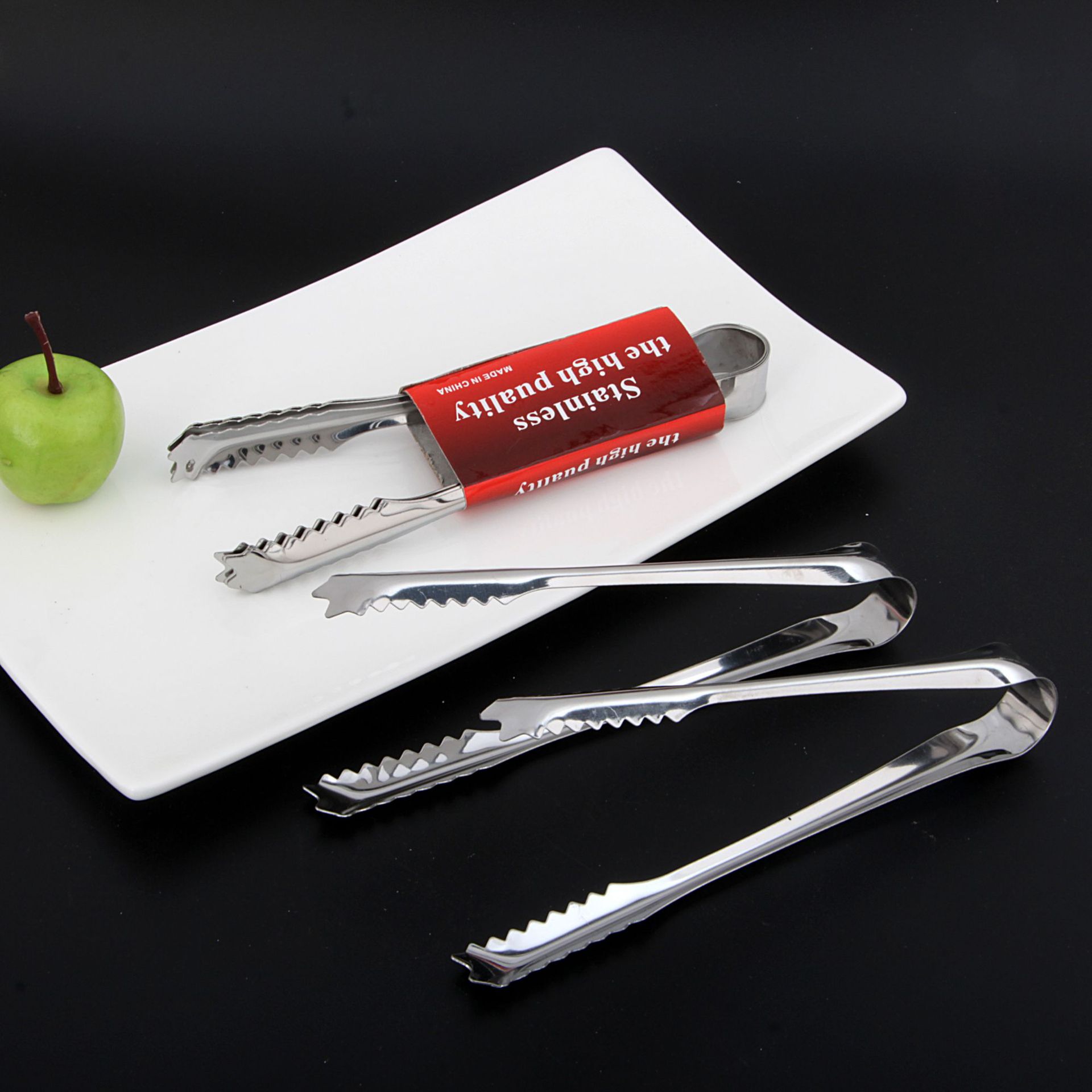 Herramienta de cocina de acero inoxidable, pinzas para barbacoa, , Bar, Clip para pan, comida, pinza para hielo, accesorios de cocina, 1 ud.